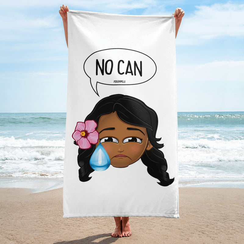 "NO CAN" Original PIDGINMOJI Characters Beach Towel
