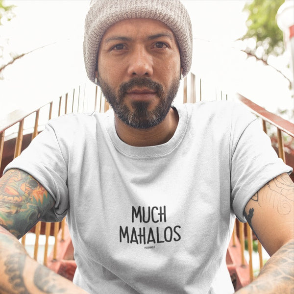 "MUCH MAHALOS" Men’s Pidginmoji Light Short Sleeve T-shirt
