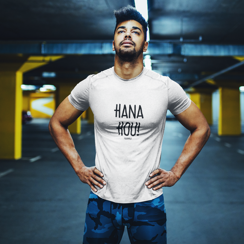 "HANA HOU!" Men’s Pidginmoji Light Short Sleeve T-shirt