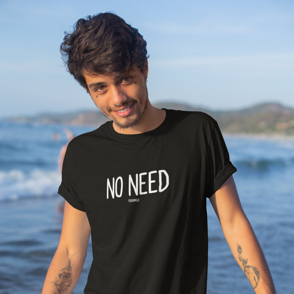 "NO NEED" Men’s Pidginmoji Dark Short Sleeve T-shirt