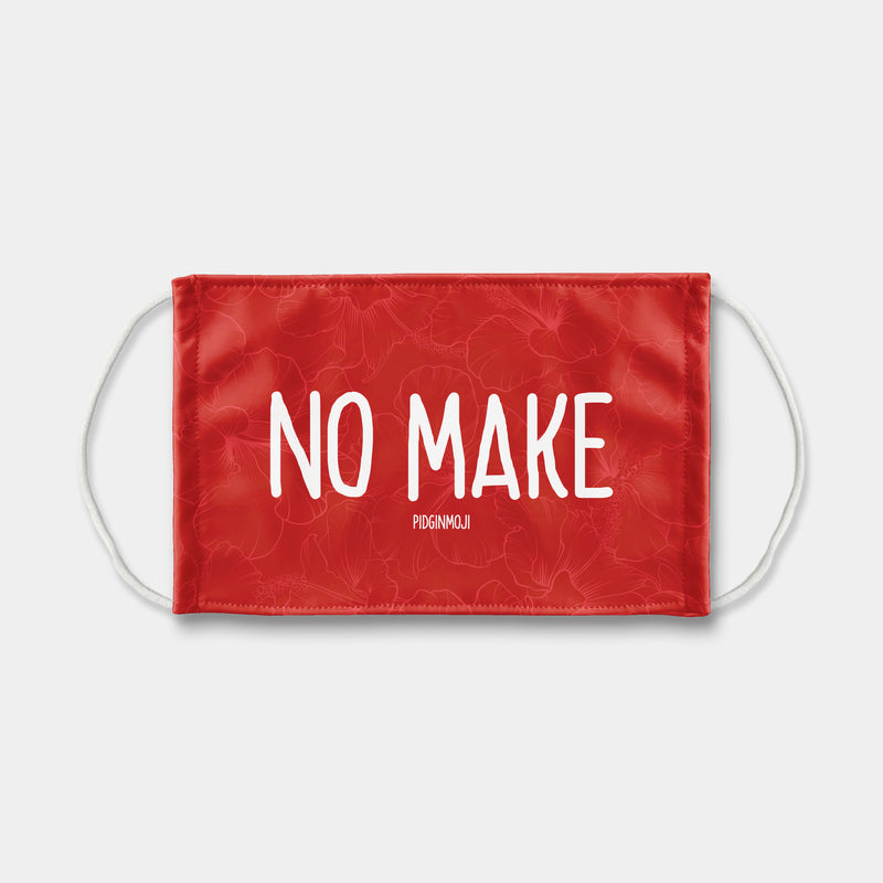 "NO MAKE" PIDGINMOJI Face Mask (Red)