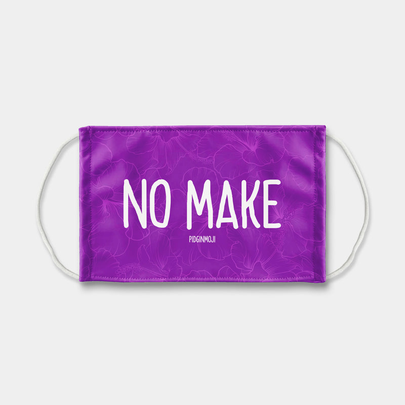 "NO MAKE" PIDGINMOJI Face Mask (Purple)
