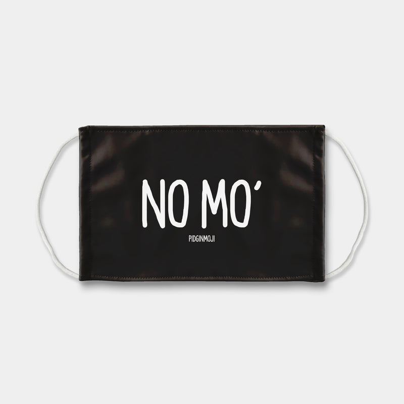 "NO MO'" PIDGINMOJI Face Mask (Black)