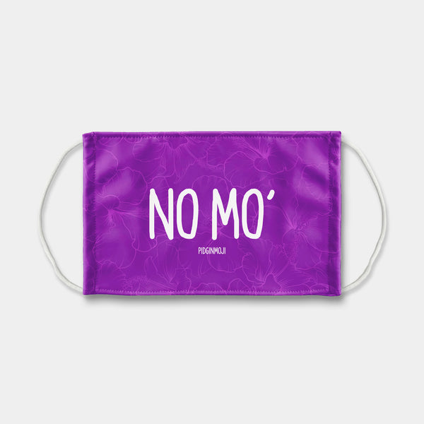 "NO MO'" PIDGINMOJI Face Mask (Purple)