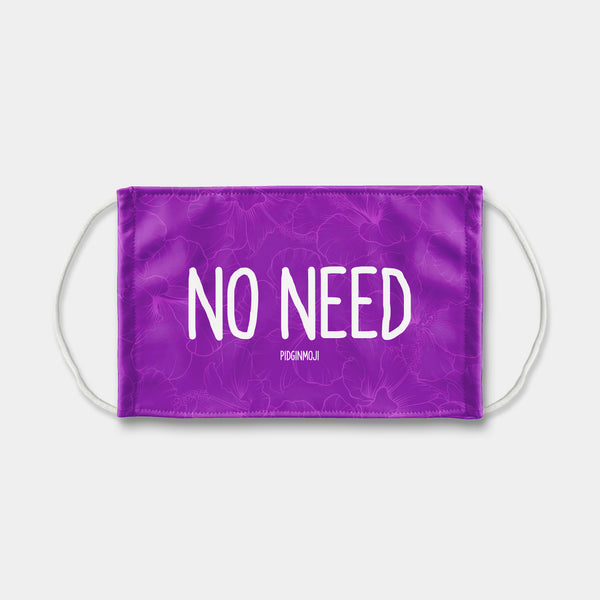 "NO NEED" PIDGINMOJI Face Mask (Purple)
