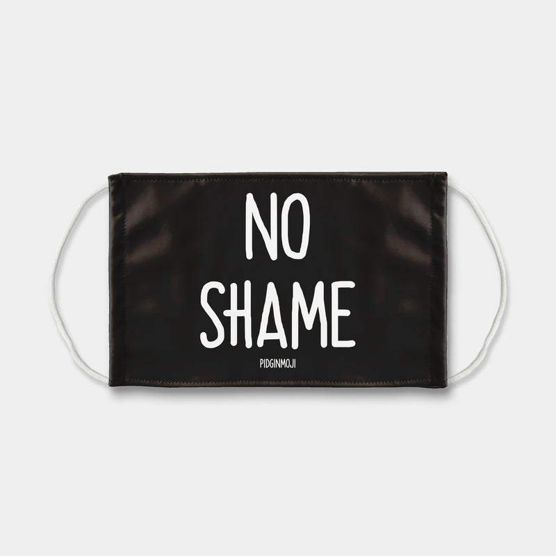 "NO SHAME" PIDGINMOJI Face Mask (Black)