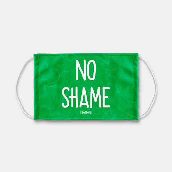 "NO SHAME" PIDGINMOJI Face Mask (Green)
