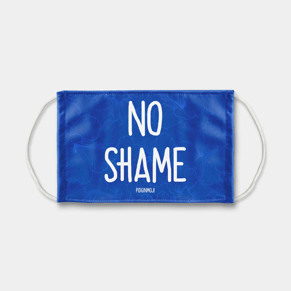 "NO SHAME" PIDGINMOJI Face Mask (Blue)