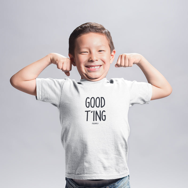 "GOOD T'ING" Youth Pidginmoji Light Short Sleeve T-shirt