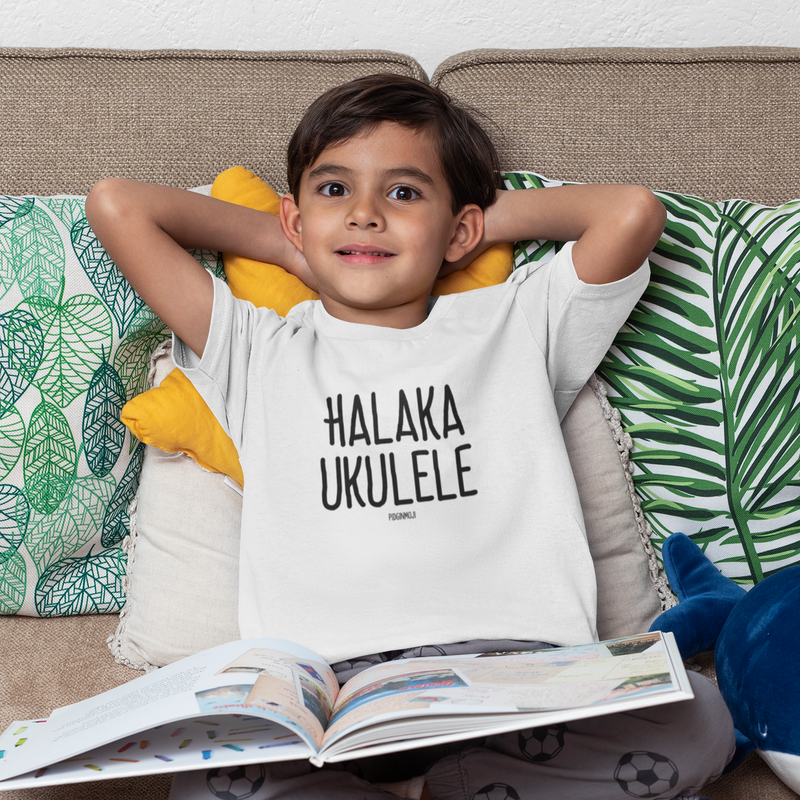 "HALAKAUKULELE" Youth Pidginmoji Light Short Sleeve T-shirt