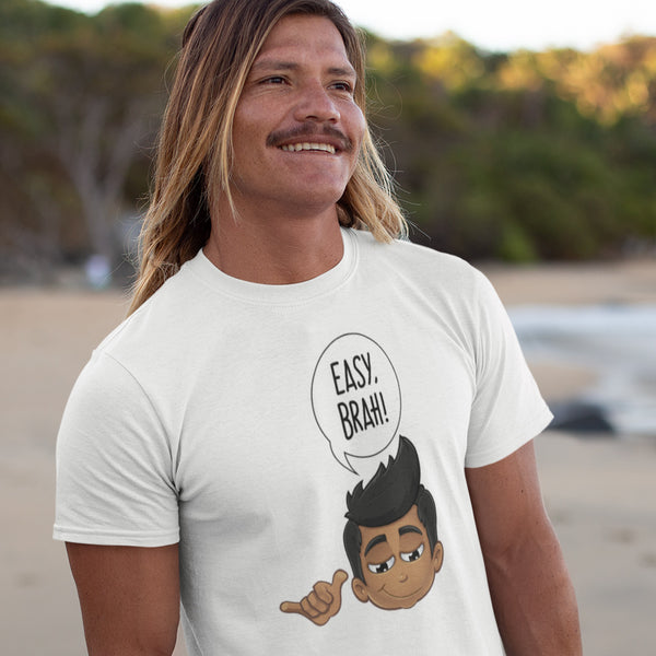 “EASY, BRAH!“ Men’s Original PIDGINMOJI Characters Short Sleeve T-shirt