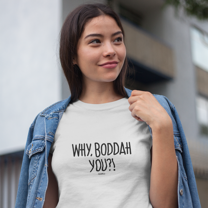 "WHY, BODDAH YOU?!" Women’s Pidginmoji Light Short Sleeve T-shirt