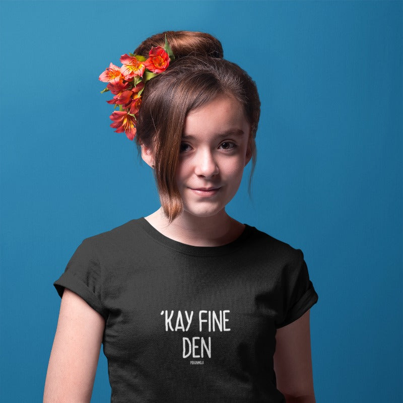 "'KAY FINE DEN" Youth Pidginmoji Dark Short Sleeve T-shirt