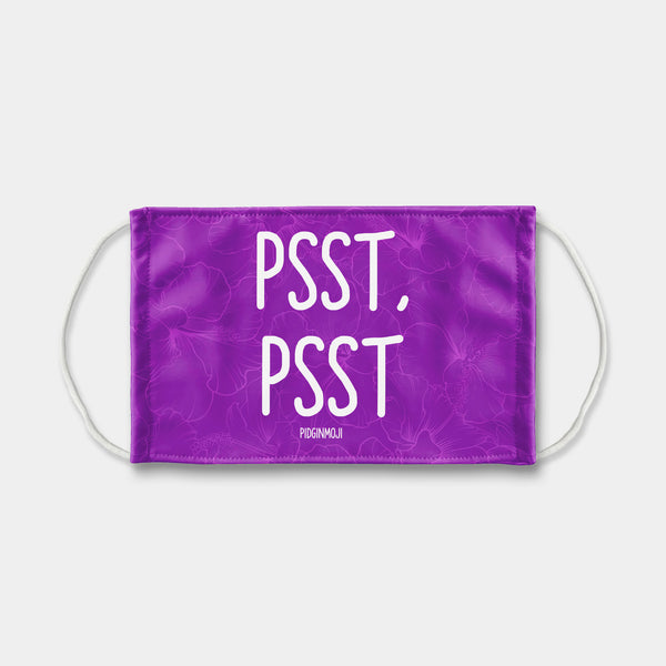 "PSST, PSST" PIDGINMOJI Face Mask (Purple)