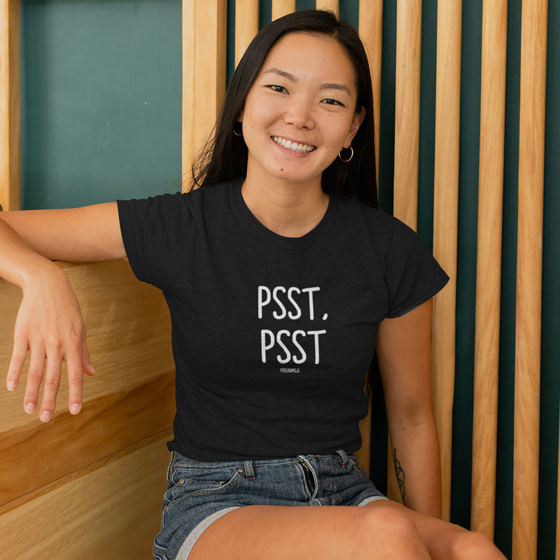 "PSST, PSST" Women’s Pidginmoji Dark Short Sleeve T-shirt
