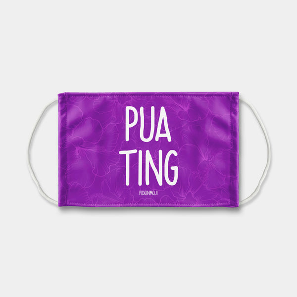 "PUA TING" PIDGINMOJI Face Mask (Purple)