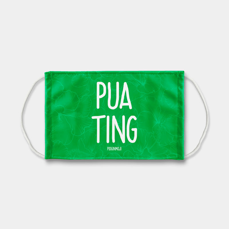 "PUA TING" PIDGINMOJI Face Mask (Green)