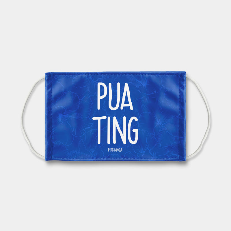 "PUA TING" PIDGINMOJI Face Mask (Blue)