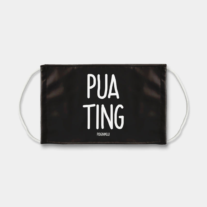 "PUA TING" PIDGINMOJI Face Mask (Black)