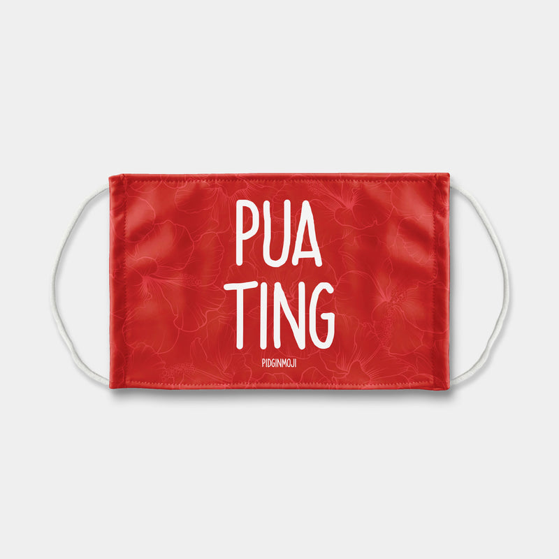 "PUA TING" PIDGINMOJI Face Mask (Red)