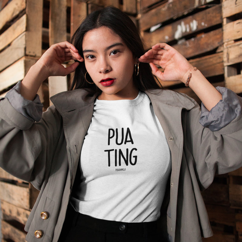 "PUA TING" Women’s Pidginmoji Light Short Sleeve T-shirt