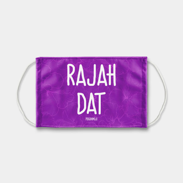 "RAJAH DAT" PIDGINMOJI Face Mask (Purple)