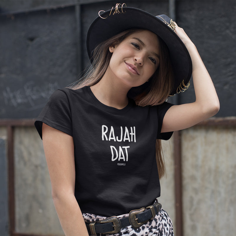"RAJAH DAT" Women’s Pidginmoji Dark Short Sleeve T-shirt