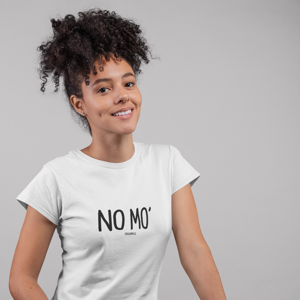 "NO MO'" Women’s Pidginmoji Light Short Sleeve T-shirt