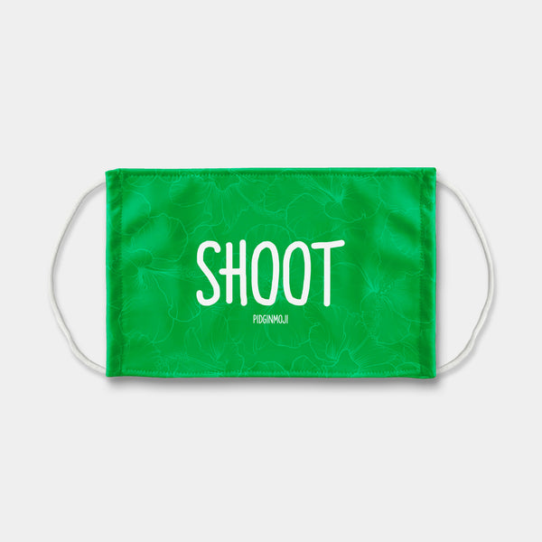 "SHOOT" PIDGINMOJI Face Mask (Green)