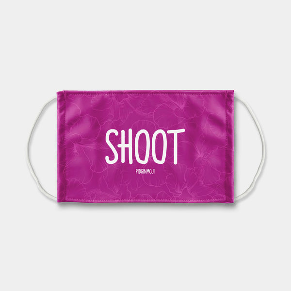 "SHOOT" PIDGINMOJI Face Mask (Pink)