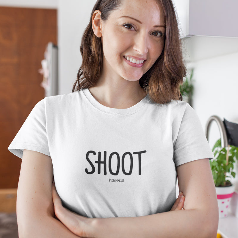 "SHOOT" Women’s Pidginmoji Light Short Sleeve T-shirt