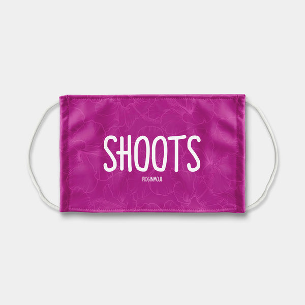 "SHOOTS" PIDGINMOJI Face Mask (Pink)