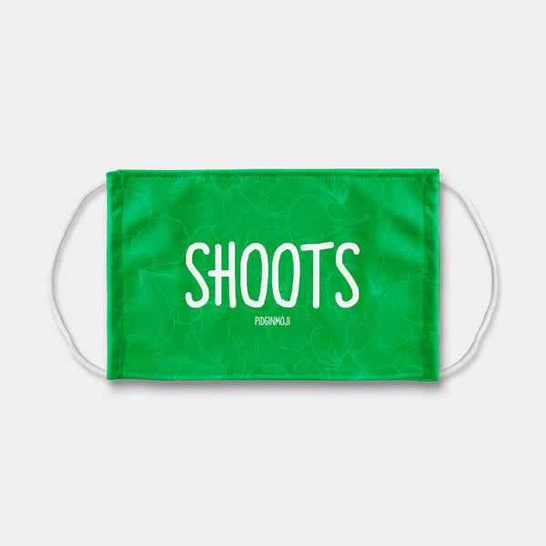 "SHOOTS" PIDGINMOJI Face Mask (Green)