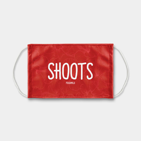 "SHOOTS" PIDGINMOJI Face Mask (Red)