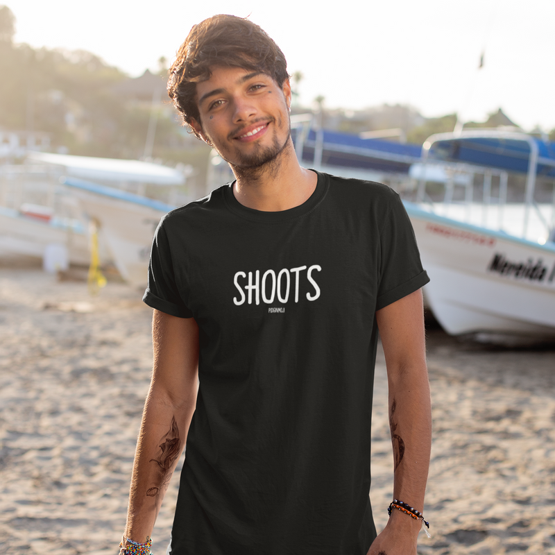 "SHOOTS" Men’s Pidginmoji Dark Short Sleeve T-shirt