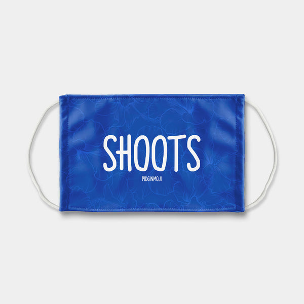 "SHOOTS" PIDGINMOJI Face Mask (Blue)