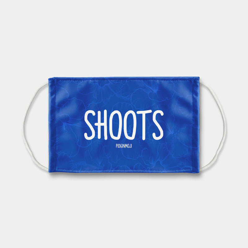 "SHOOTS" PIDGINMOJI Face Mask (Blue)