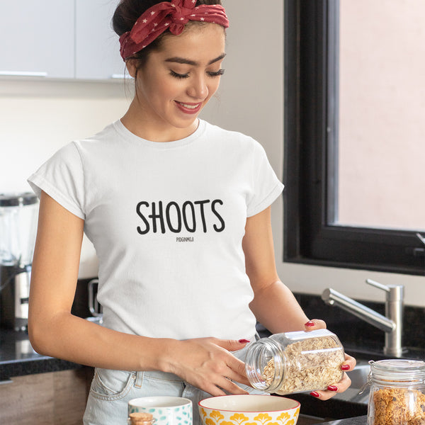 "SHOOTS" Women’s Pidginmoji Light Short Sleeve T-shirt
