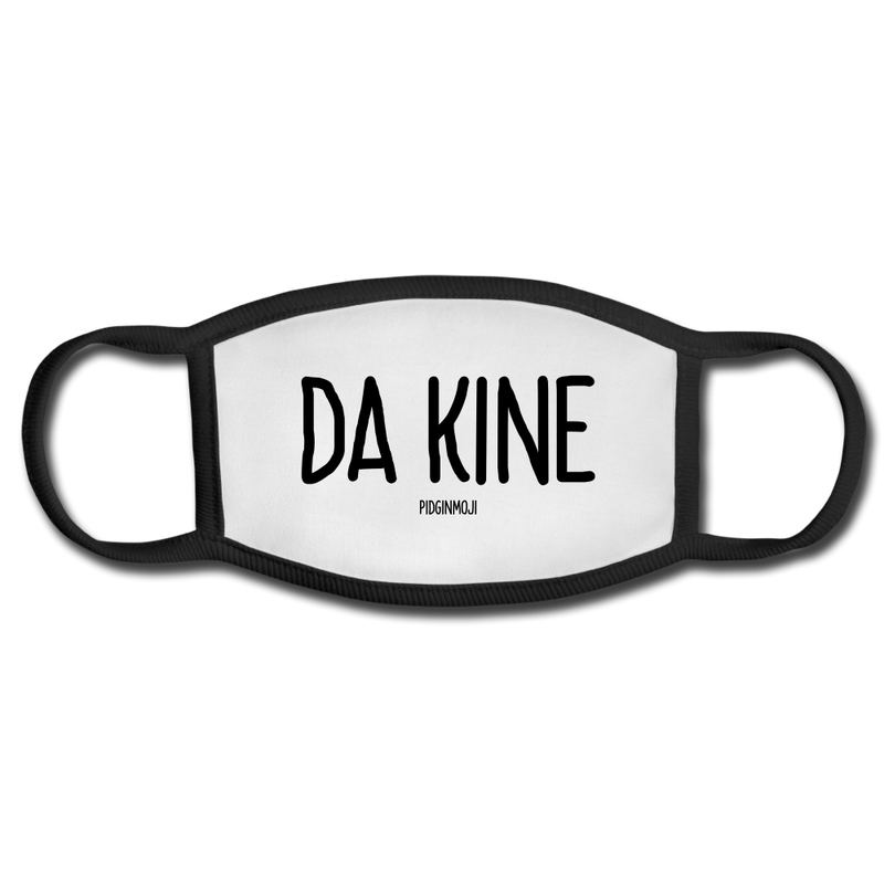 "DA KINE" Pidginmoji Face Mask (White) - white/black