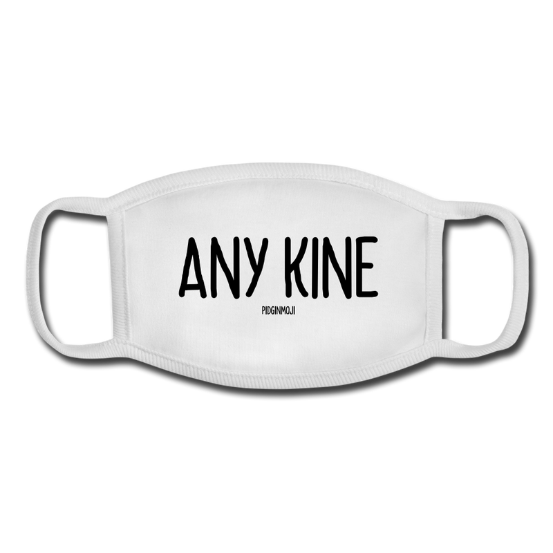 "ANY KINE" Pidginmoji Face Mask (White) - white/white