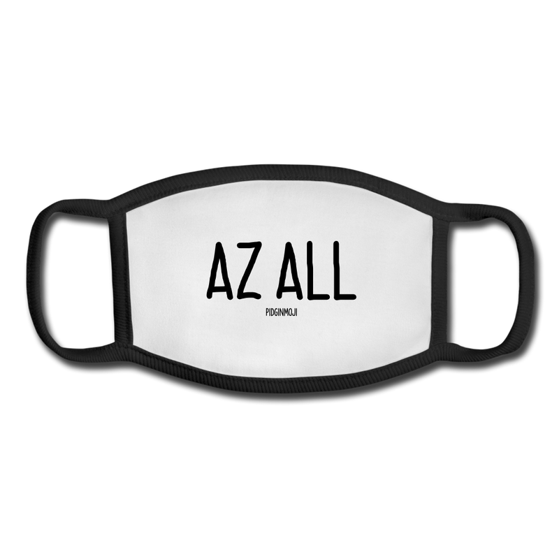 "AZ ALL" Pidginmoji Face Mask (White) - white/black