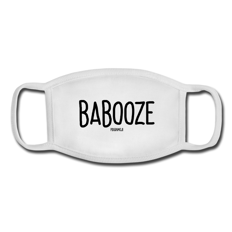 "BABOOZE" Pidginmoji Face Mask (White) - white/white