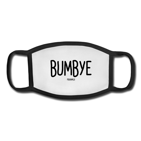 "BUMBYE" Pidginmoji Face Mask (White) - white/black