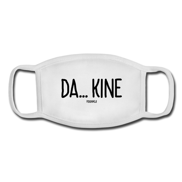 "DA... KINE" Pidginmoji Face Mask (White) - white/white