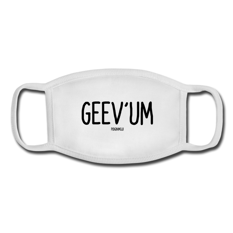 "GEEV 'UM" Pidginmoji Face Mask (White) - white/white