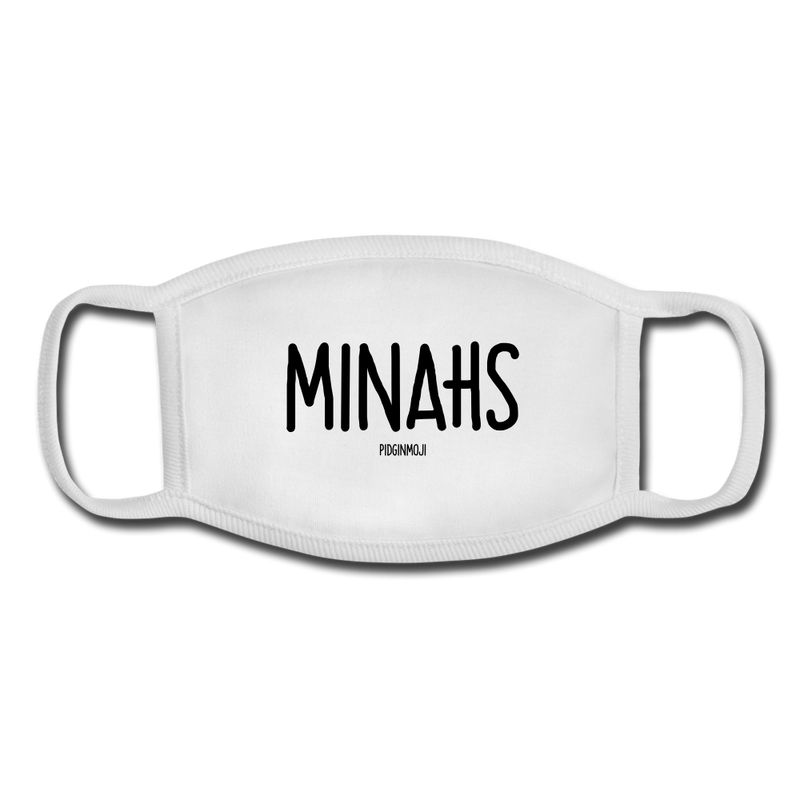 "MINAHS" Pidginmoji Face Mask (White) - white/white