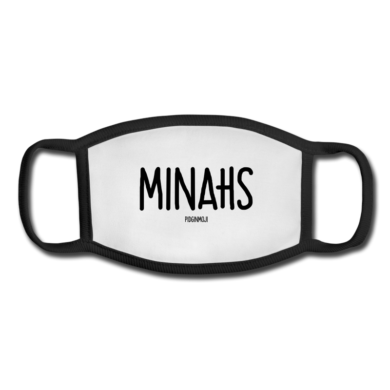 "MINAHS" Pidginmoji Face Mask (White) - white/black