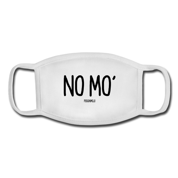 "NO MO'" Pidginmoji Face Mask (White) - white/white