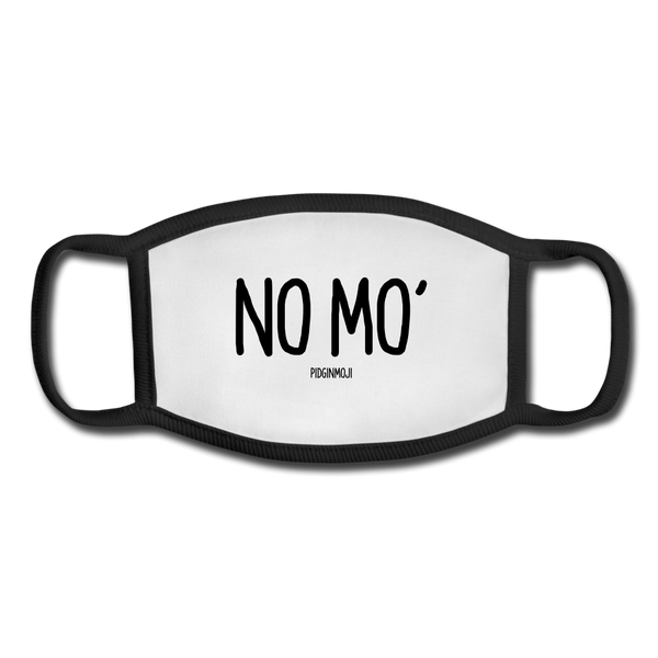 "NO MO'" Pidginmoji Face Mask (White) - white/black