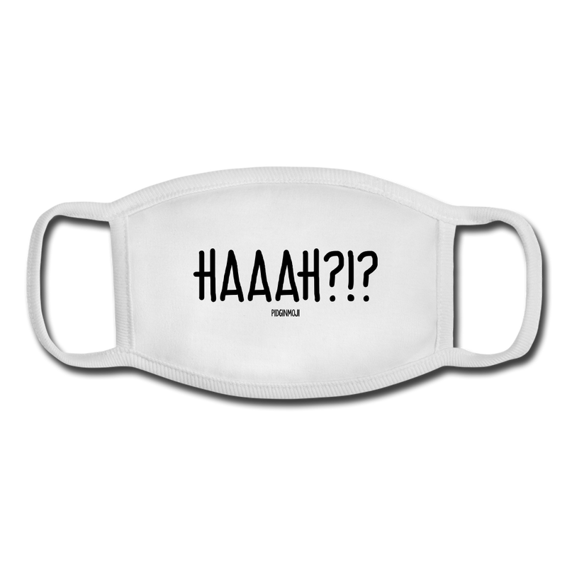 "HAAAH?!?" Pidginmoji Face Mask (White) - white/white